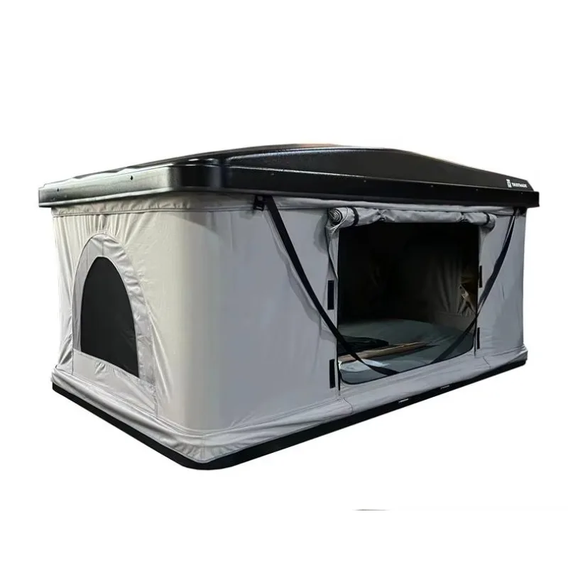 Automatic Fold up Rooftop Tents for 2-3 Person Easy Set-up Folding Hard Shell Roof Top Tent for Outdoor Camping Car Trip