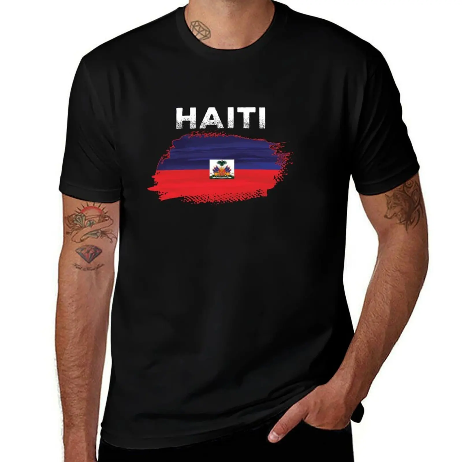 Haiti Flag Shirt / Gift for Haitian / Proud Haitian Pride / Haiti Gift Haiti Roots Unisex T-Shirt t shirt man casual T-Shirt