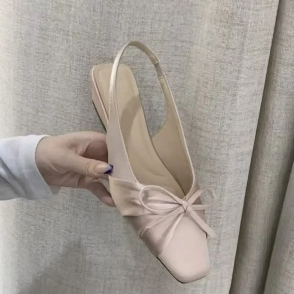 2026 New Spring Autumn French Style Closed Toe Block Heel Mary Jane Shoes Backless Elegant Daily Sandals For Women