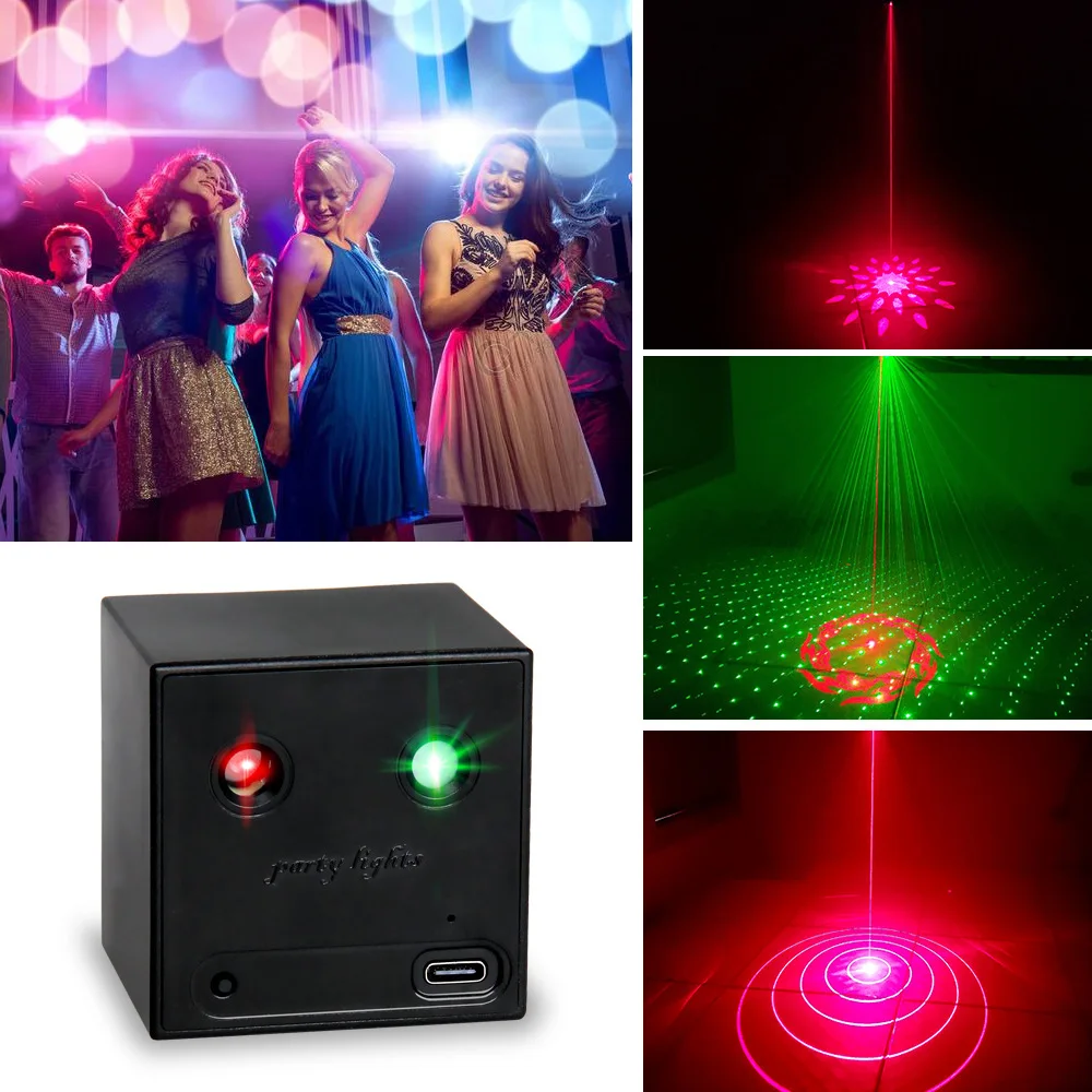 Little magic block laser ambient light car outdoor camping charging stage light colorful toy light household festival lights