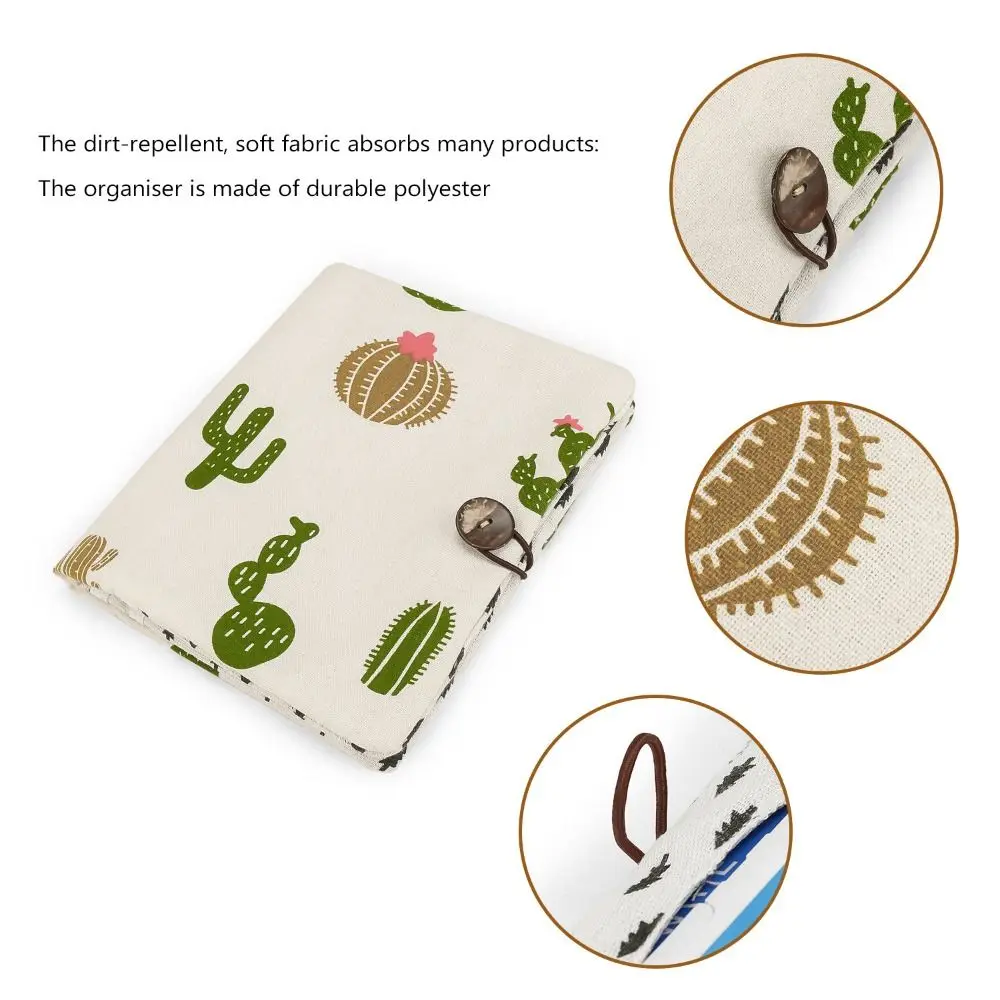 Cartoon Pattern Baby Diapers Storage Pouch Portable Multi-Compartment Stroller Storage Bags Foldable Soft