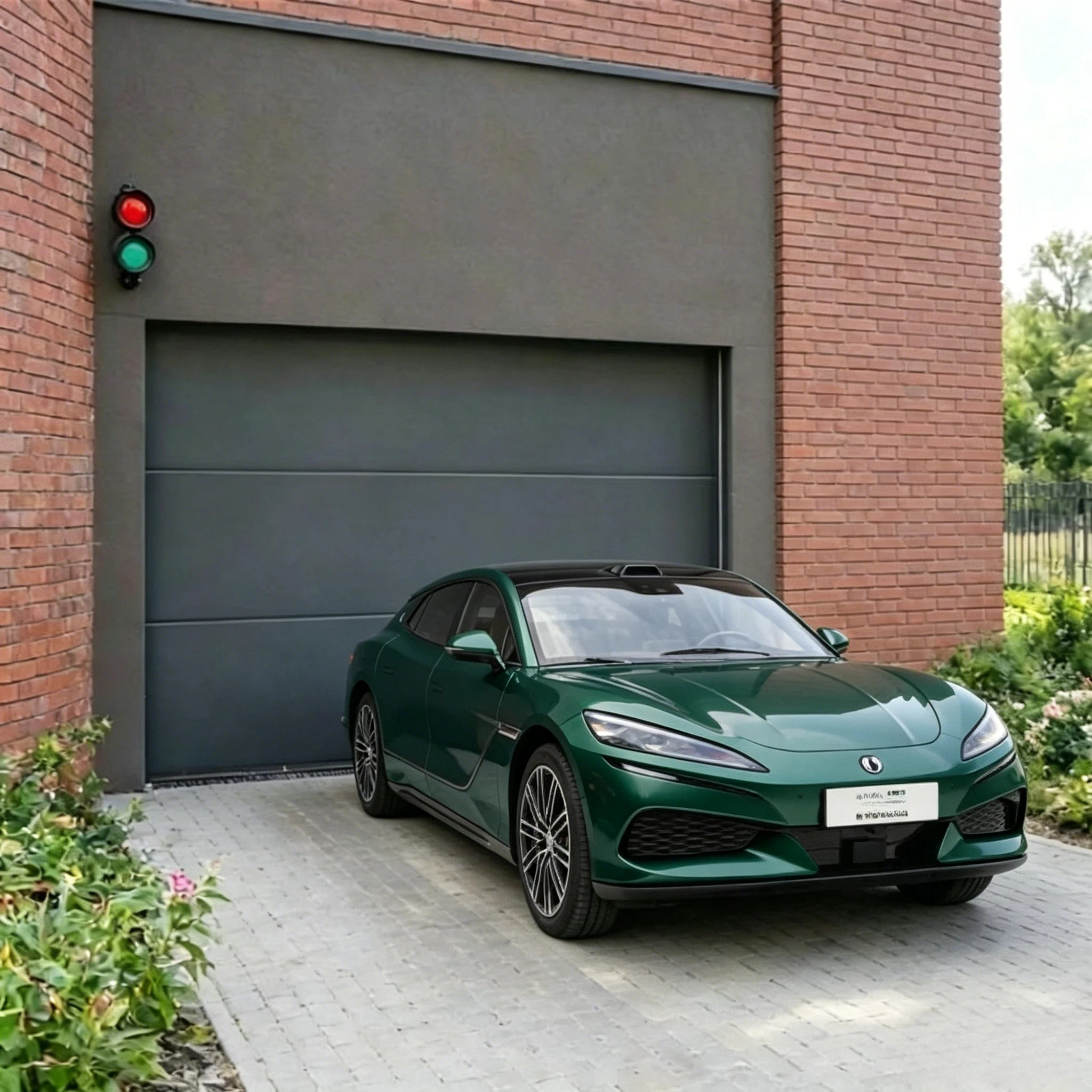 Any Size Custom Sensor Light Equipped Sectional Garage Door Aluminum One Key Remote Open anti Fall Safe Design Heat Insulat Home