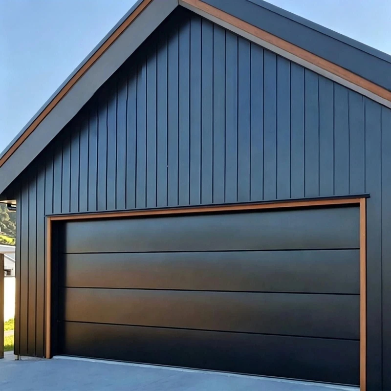 Any Size Custom Sensor Light Equipped Sectional Garage Door Aluminum One Key Remote Open anti Fall Safe Design Heat Insulat Home