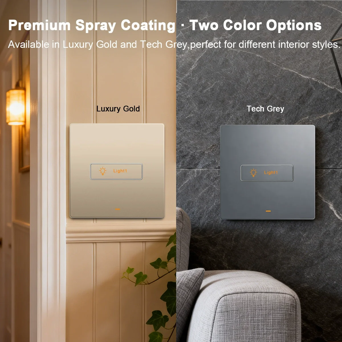 Tuya European/American Smart Button Switch For Home/Hotel Wifi Smart Switch Tuya App Control Alexa Google Home Voice Control