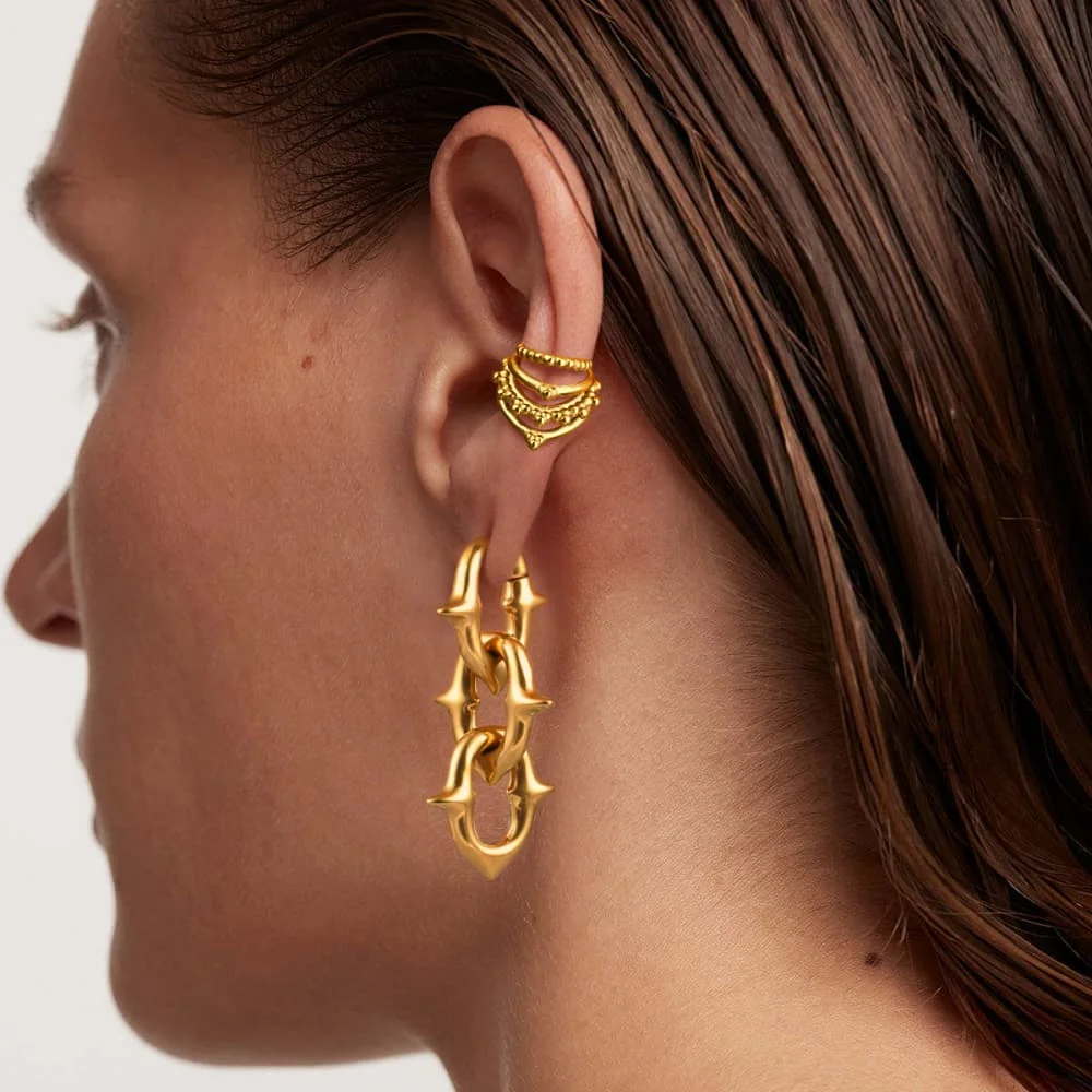 Giga 1/2Pc Punk Cool Ear Cuff Non-Piercing Ear Rings Ear Bone Clips for Women/Men Fake Piercing Jewelry Earrings Fashion