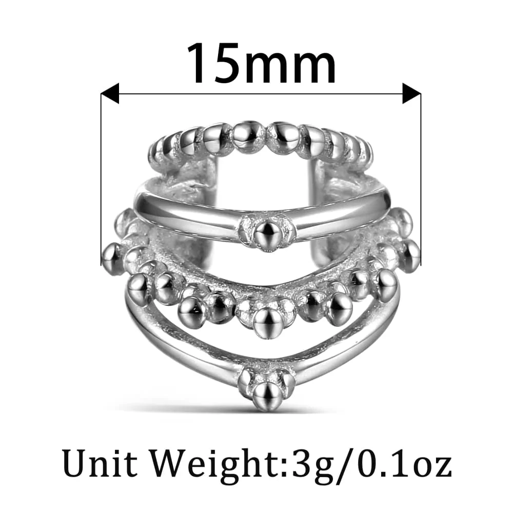 Giga 1/2Pc Punk Cool Ear Cuff Non-Piercing Ear Rings Ear Bone Clips for Women/Men Fake Piercing Jewelry Earrings Fashion
