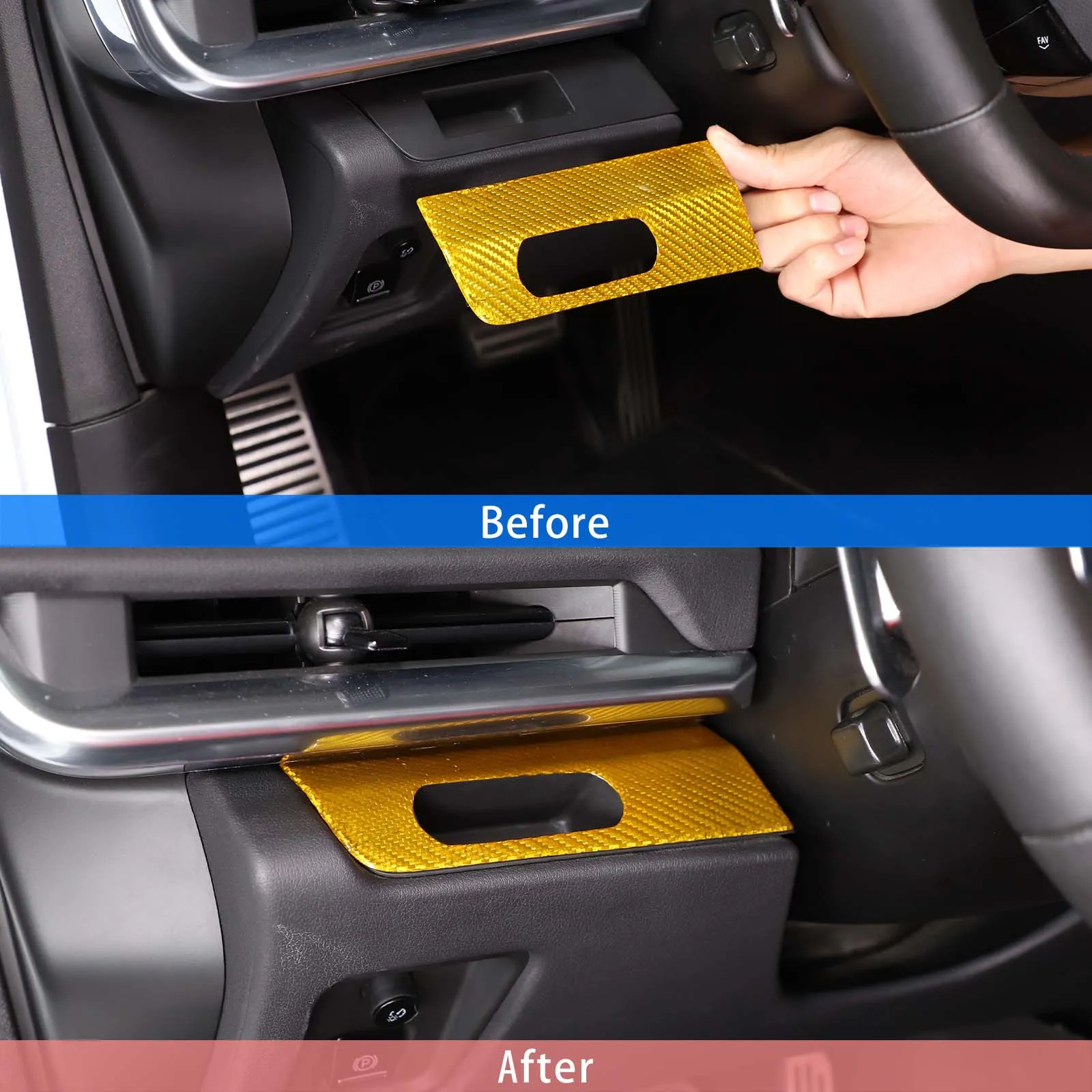 For Chevrolet Corvette C8 Z51 Z06 2020-2026+ Real Carbon Fiber Car Head Up Display Adjustment Frame Sticker Car Accessories