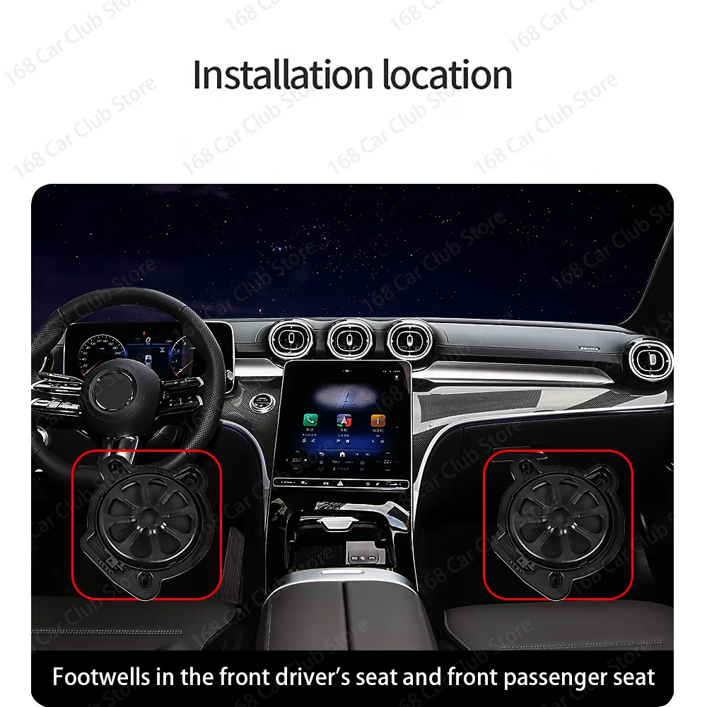 8-inch subwoofer audio speaker For Mercedes Benz W206 GLC X254 C-Class Car High Power Bass Horn Audio Loudspeaker Sound