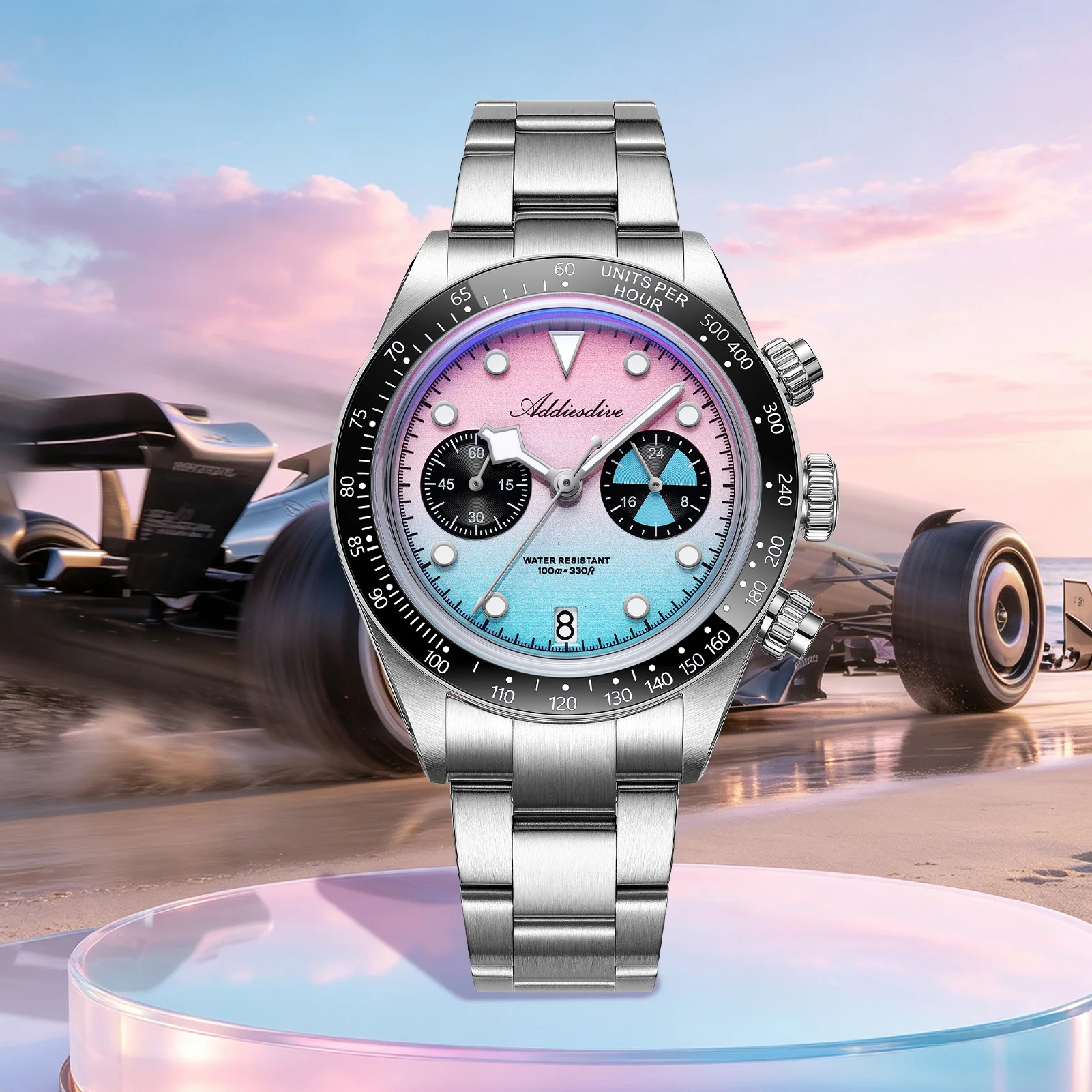 ADDIESDIVE 2026 New Quartz Wristwatch AD2559 Luxury VK64 Chronograph Men Watch Ceamic Bezel BGW9 Luminous Dive 10Bar Waterproof