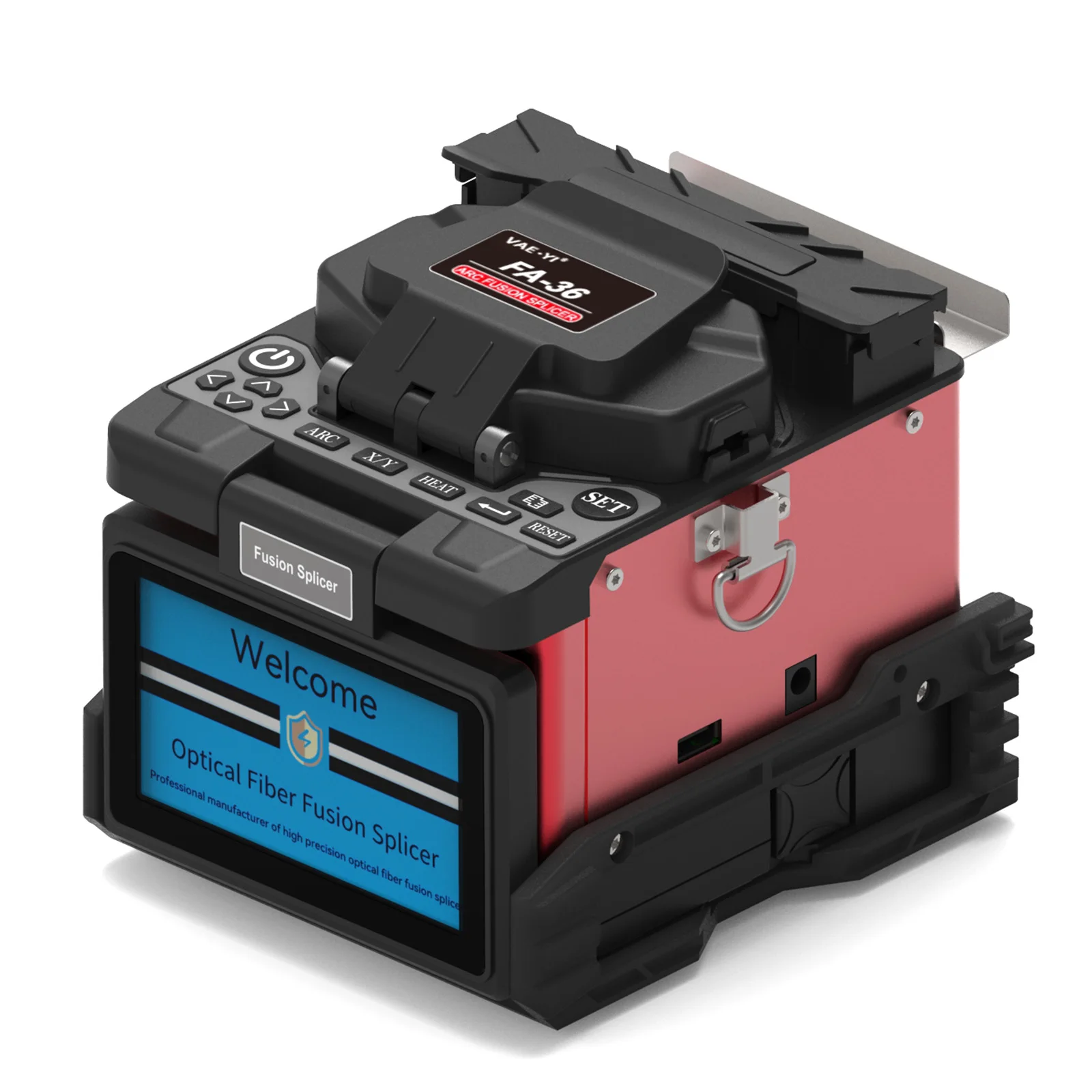 VAEYI Four Motors Optical Fiber Fusion Splicer FA-36 8 Seconds Splicing 15 Seconds Fast Heating