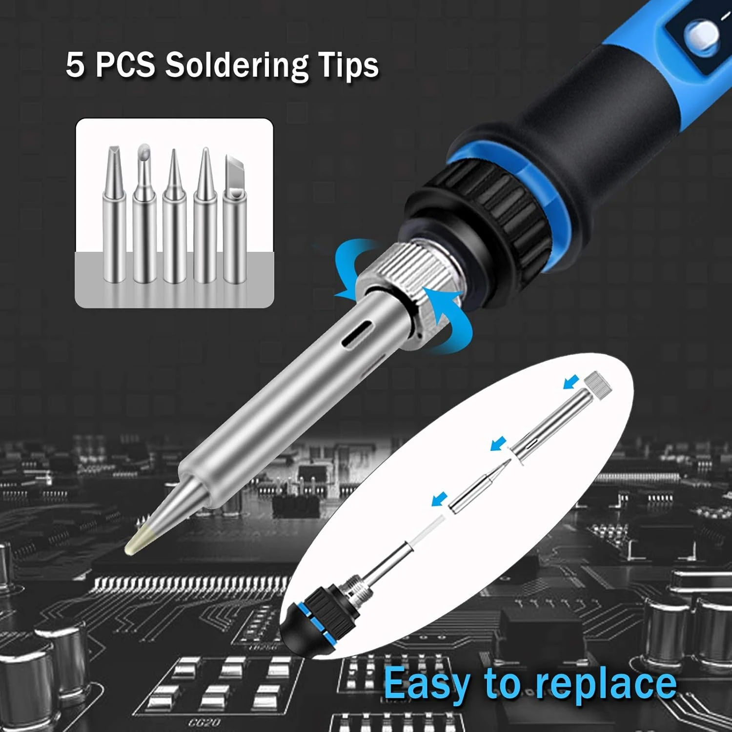 110V 80W Solder Tool Set Temperature Regulation Electric Soldering Iron 10 Seconds Fast Heating Electronic Welding Set