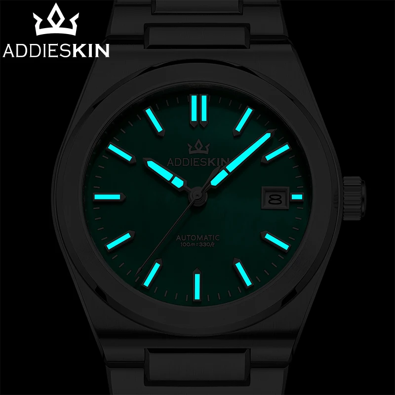 AddiesKin Top Luxury Wristwatches For Man 100M Waterproof BGW9 Luminous Sapphire Glass Calendar Mechanical Watches Reloj Hombre