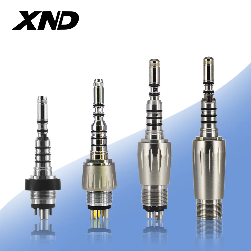 XND Connector with LED Light For Dental High Speed Handpiece with Fiber Optic Use Compatible with KV Type Handpiece Coupler