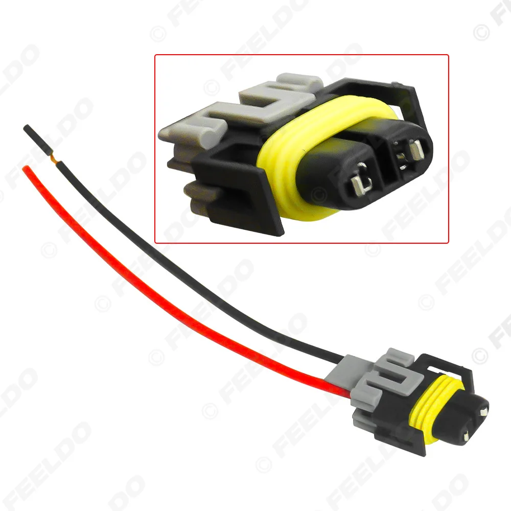 Car H8 H9 H11 LED HID Headlight Bulb Socket Connector Wire Female Plug