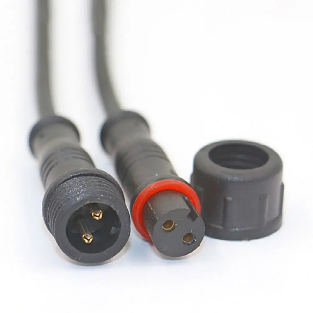 led Connector Led Waterproof Cable Connector Male to Female 2pin/3pin/4pin/5pin LED Strips Male and Female Connector Black