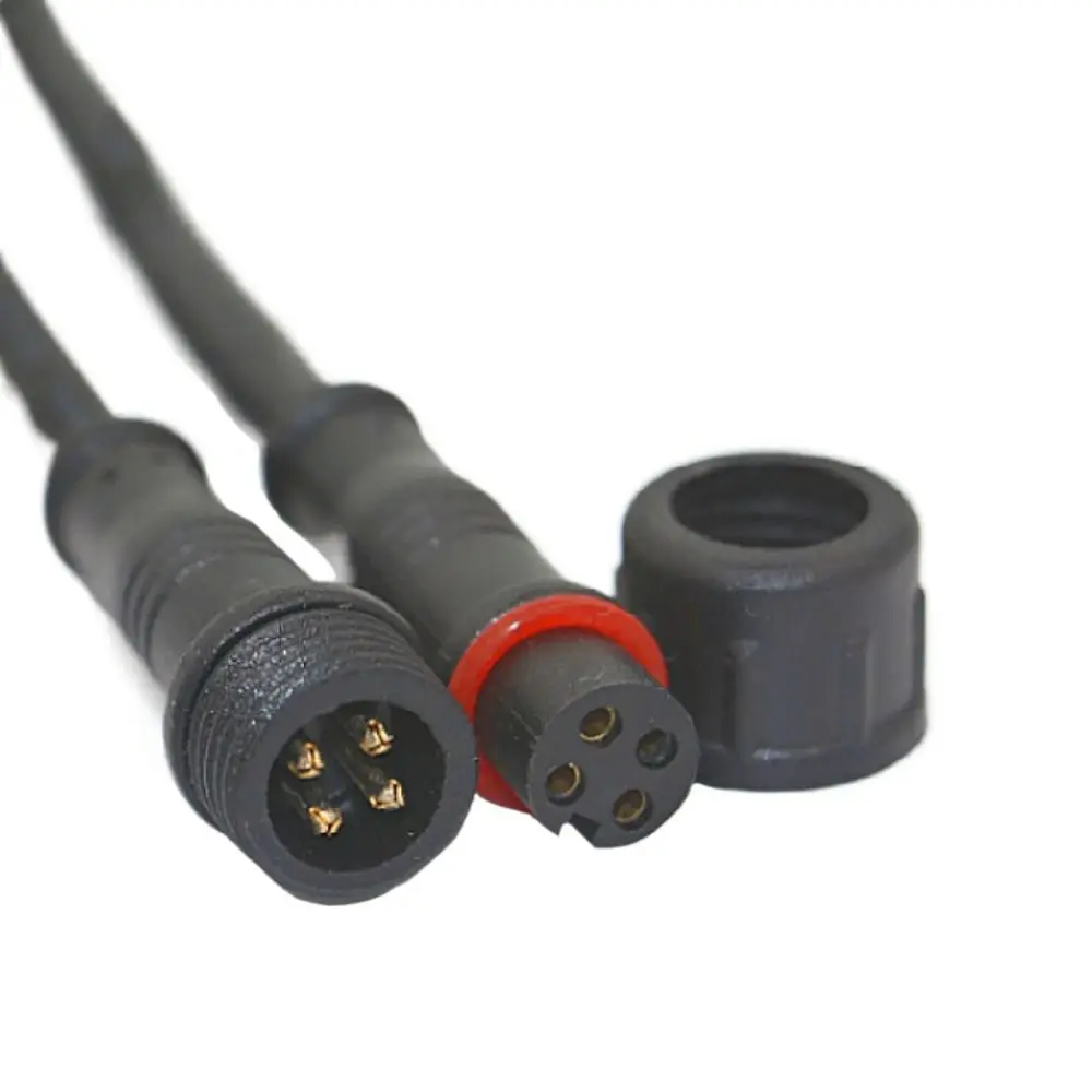 led Connector Led Waterproof Cable Connector Male to Female 2pin/3pin/4pin/5pin LED Strips Male and Female Connector Black
