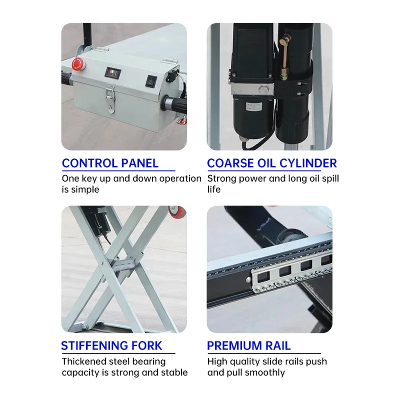 Electric Hydraulic Lifting Flatbed Handcart Scissor Truck for On-board Handling, Loading and Unloading Portable