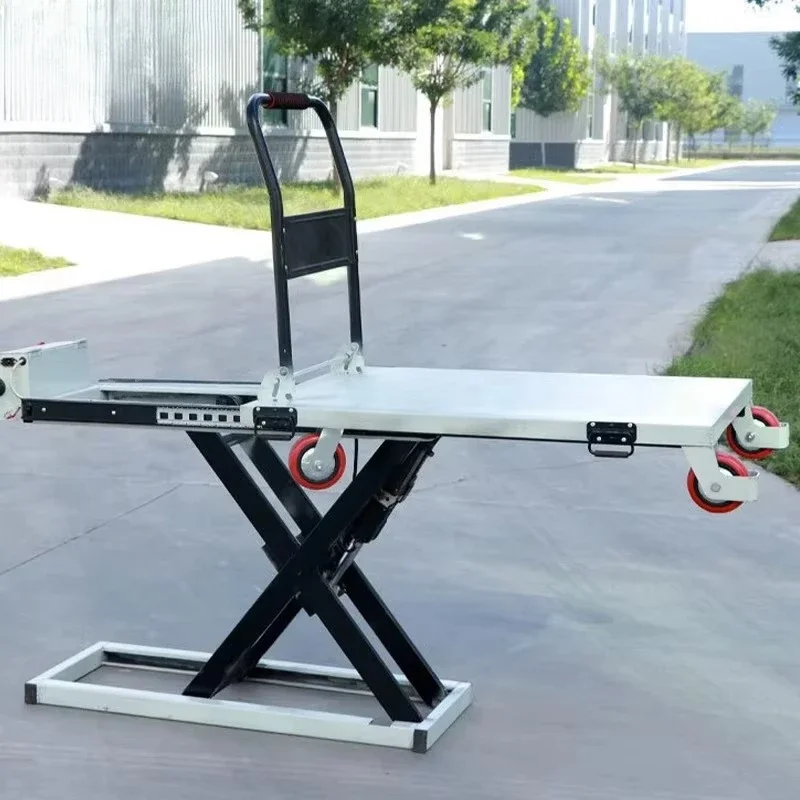 Electric Hydraulic Lifting Flatbed Handcart Scissor Truck for On-board Handling, Loading and Unloading Portable