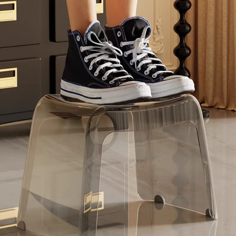 Plastic Ottoman Household Strong and Durable Stackable Light Luxury High Sense Shoe Changing Stool Thickened Small Stools
