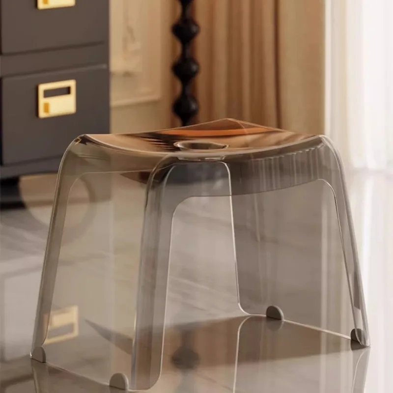 Plastic Ottoman Household Strong and Durable Stackable Light Luxury High Sense Shoe Changing Stool Thickened Small Stools