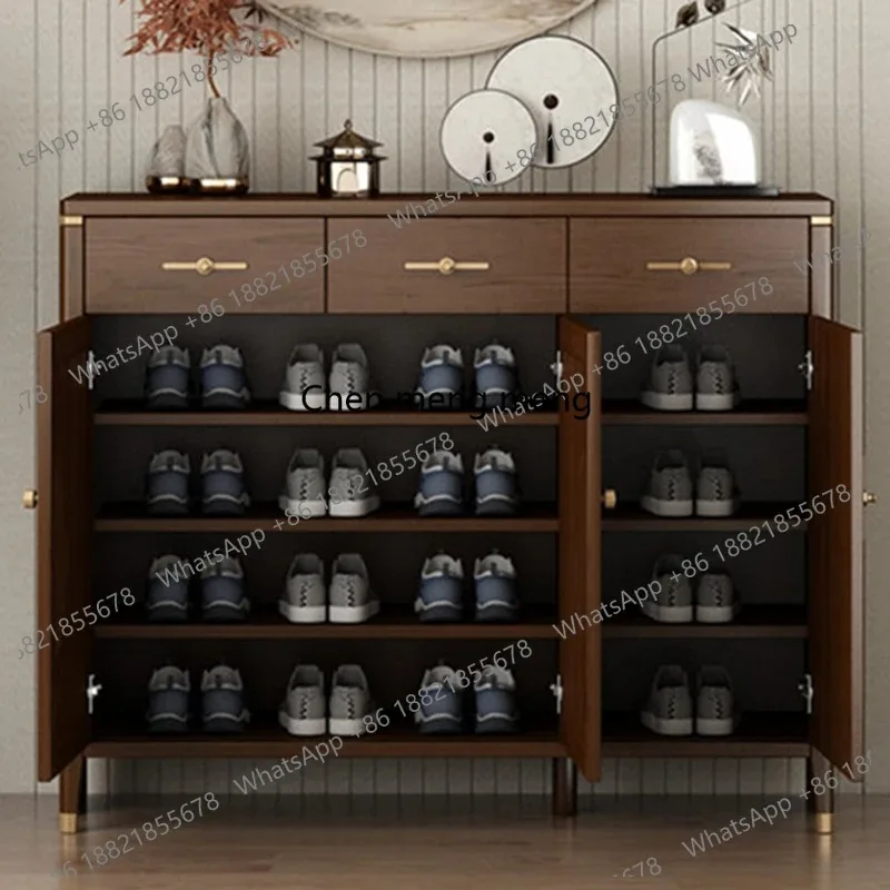 E136  Wooden Organizer Shoe Cabinet Storage Mobile Space Saving Bedroom Shoe Shelf Slippers Vertical Archivadores Salon Furnitur