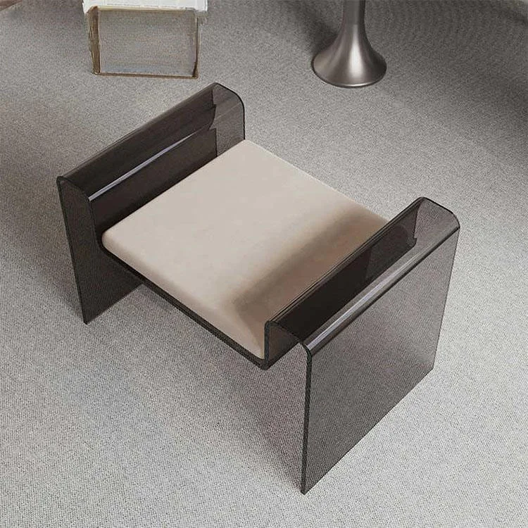 eq-Transparent Acrylic Low Bench Stool for Living Room Dining Outdoor Bedroom Hotel & Villa Shoe & Changing Table Stool%