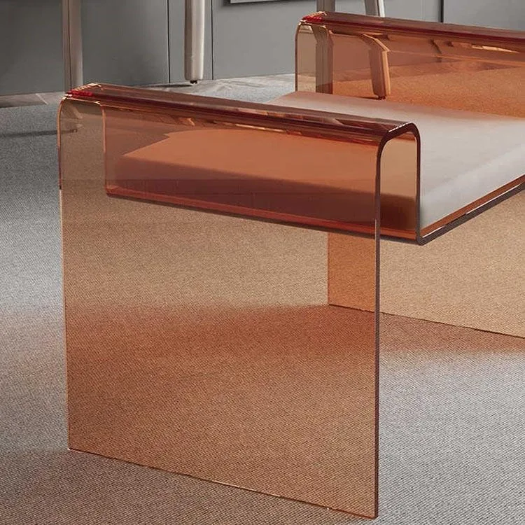 eq-Transparent Acrylic Low Bench Stool for Living Room Dining Outdoor Bedroom Hotel & Villa Shoe & Changing Table Stool%