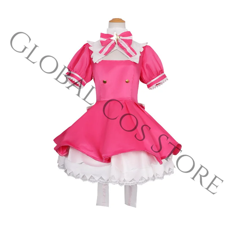 Virtual Singer Idol Mikuuuuuu Cosplay Immediate Reincarnation Costume Pink Dress Lolita Stage Perfromance Set Wig for Women