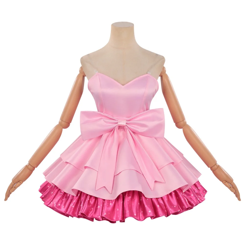 Anime Alien Stage Zombie Stage Mizi Cosplay Costume Wig Mizi Sua Cute Big Bow White Dress Lolita Stage Clothing Halloween Outfit