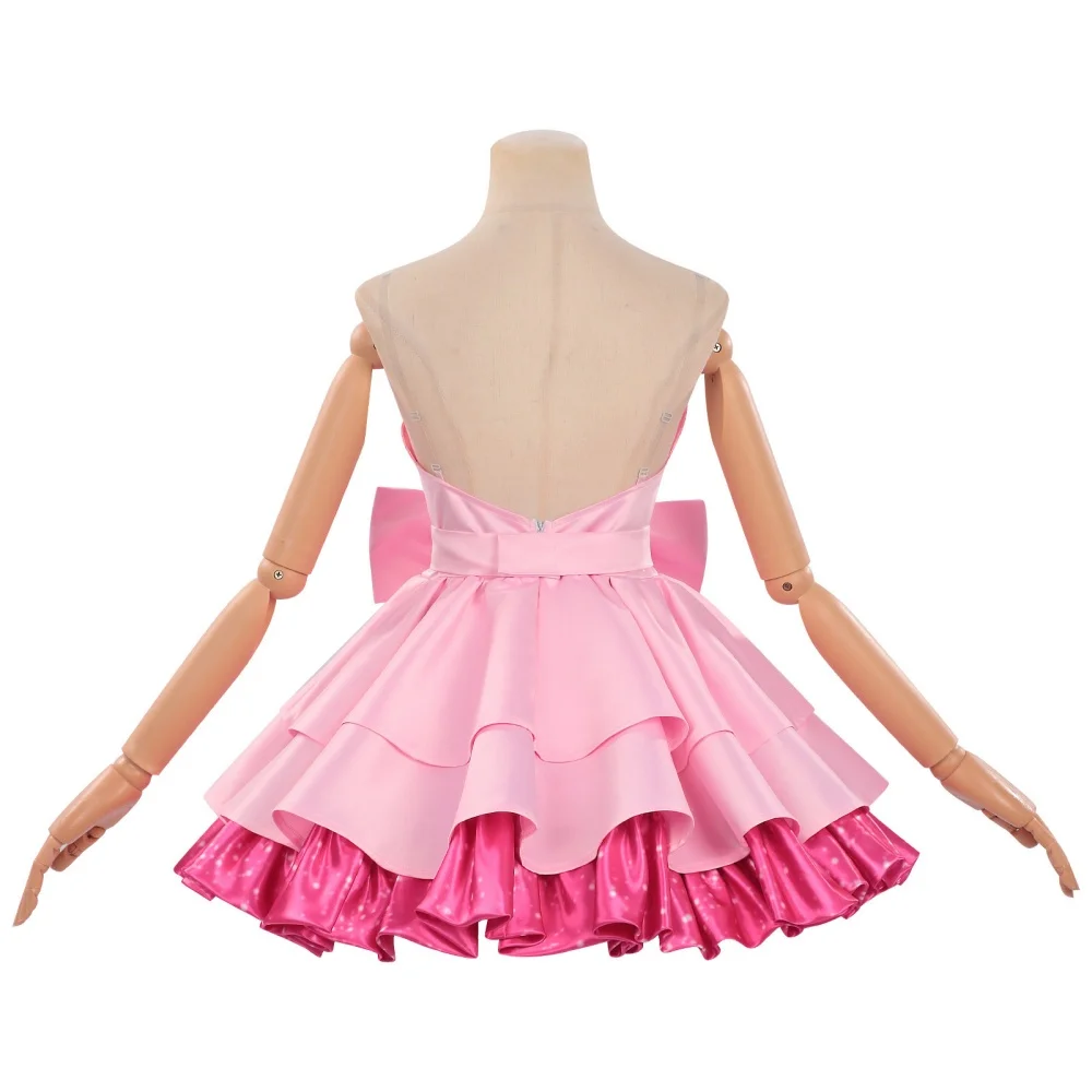 Anime Alien Stage Zombie Stage Mizi Cosplay Costume Wig Mizi Sua Cute Big Bow White Dress Lolita Stage Clothing Halloween Outfit