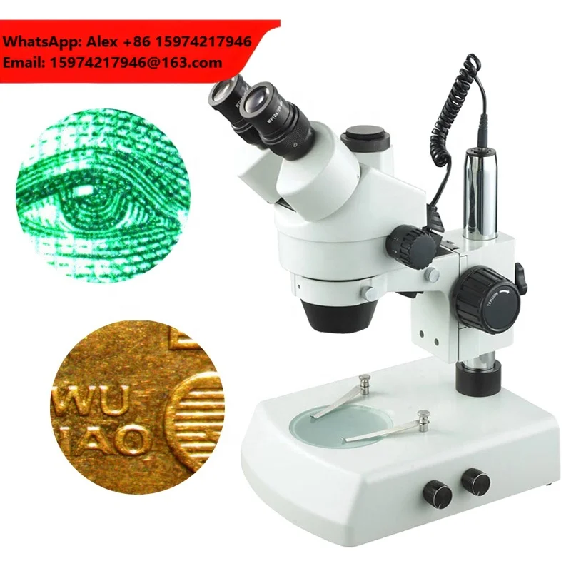 Trinocular Industrial Good Digital Usb HD-MI Camera Stereo Zoom Phone Microscope With B2 LED Light Adjustable Stand For Repair