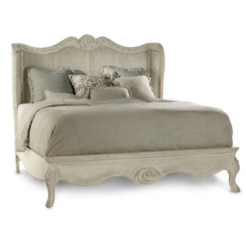 Light luxury minimalist bed American classical home European bed modern hotel civil wedding princess high-end