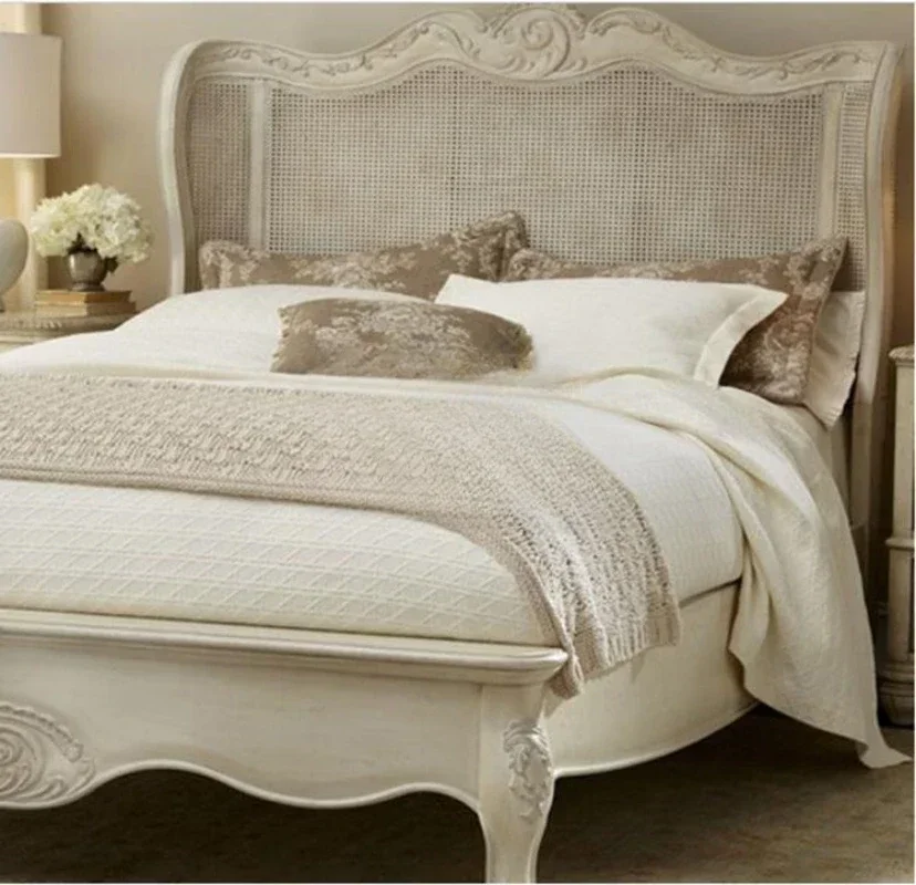 Light luxury minimalist bed American classical home European bed modern hotel civil wedding princess high-end
