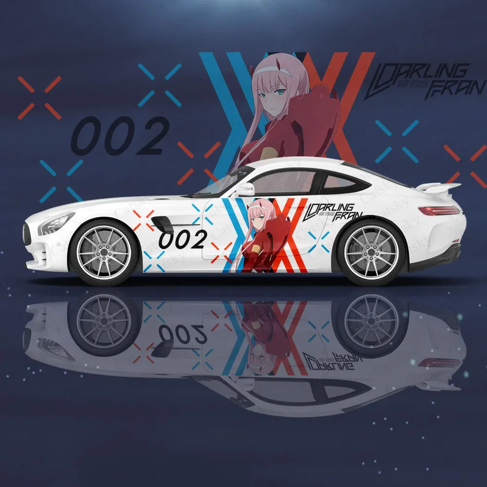 Darling in The Franxx Two Zero Car Sticker Decal Hood Body Vinyl Sticker Graphic Wrap New Car Sticker Decoration Accessories