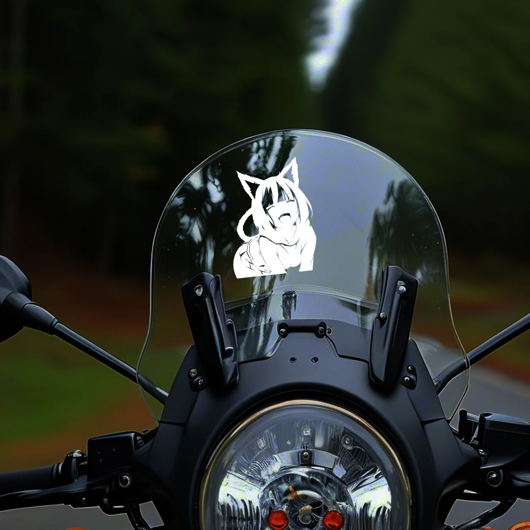 Anime Cat Girl Decal, Car, Truck, Windshield, Laptop, Vinyl, Decal, Accessories, Gifts, JDM, Slap, Personalized, Cat, Girl