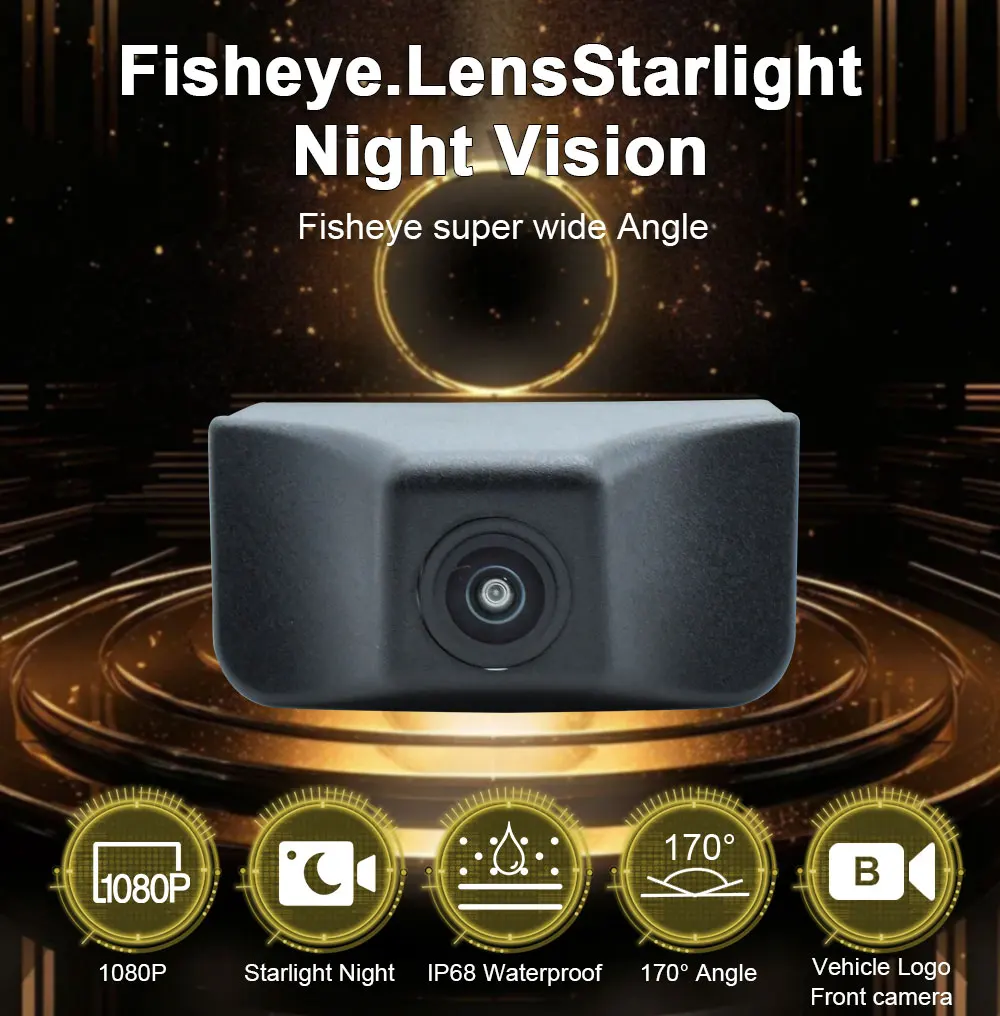 For Jeep Grand Cherokee WK2 WK KL 2011 2012 2013 2014 ~2023 Front Logo Camera Fisheye Lens AHD 1080P Vehicle Parking Car Camera
