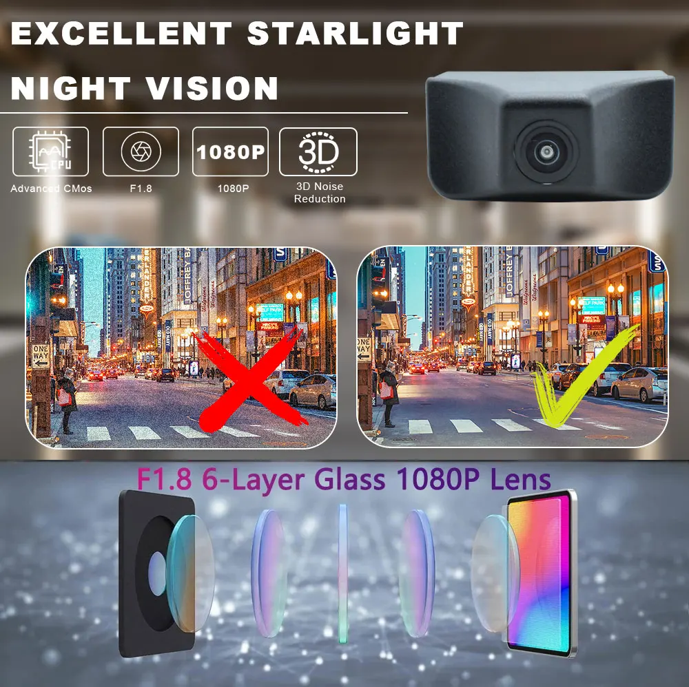 For Jeep Grand Cherokee WK2 WK KL 2011 2012 2013 2014 ~2023 Front Logo Camera Fisheye Lens AHD 1080P Vehicle Parking Car Camera