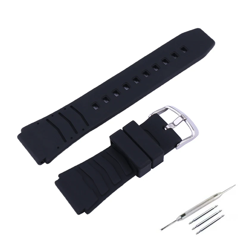 Men's silicone watch strap accessories compatible for Casio PRG-80 PAG-80 PRW-1000 PRW-1100 women rubber sports wristband buckle