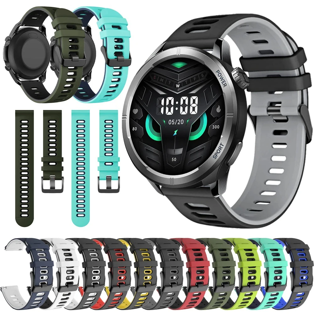 Sports Rubber Strap for HAYLOU Solar Neo Swim Silicone Soft Watchband 22mm for HAYLOU Solar Neo Belt Replacement Accessorie