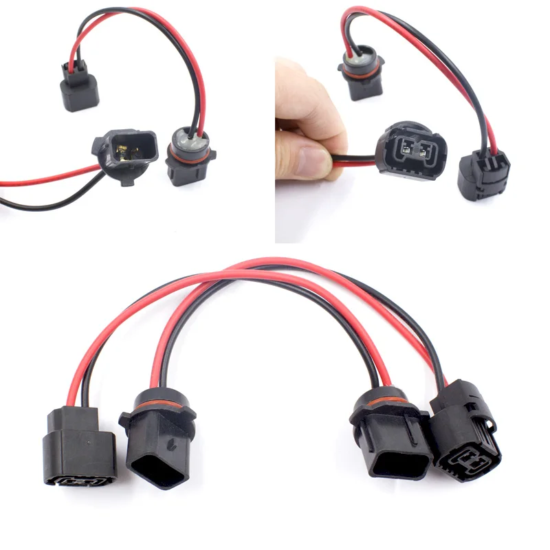 KE LI MI P13W 5502 Extension Wire Wiring Harness Pre-Wire Sockets Connector Adapter Plug For Fog LED Lights Bulb Retrofit Work