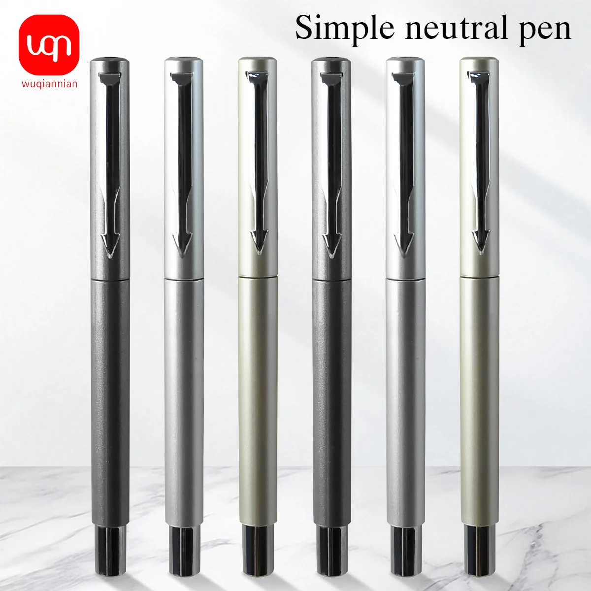 WQN-4/8/12PCS Simple Gel Pen 0.5mm Nib Black Ink Smooth Writing Exam & School Stationery Office Supplies