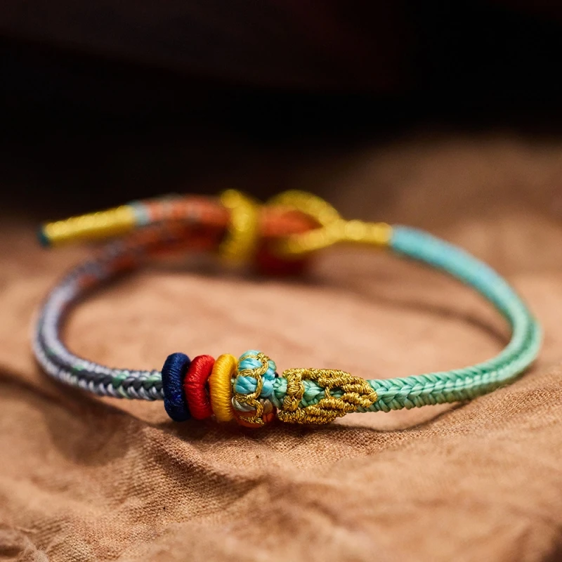Hand-woven Adjustable Bracelet Unisex Lucky Charm Bracelets for Passing Exams Perfect Bangles Gift for Friends and Relatives