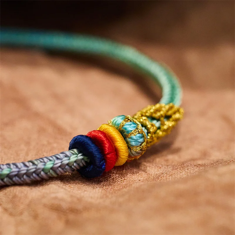 Hand-woven Adjustable Bracelet Unisex Lucky Charm Bracelets for Passing Exams Perfect Bangles Gift for Friends and Relatives