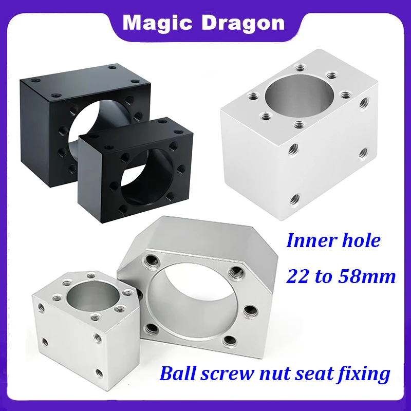 High Quality Inner Hole 22mm 24mm SFU1204 Ball Screw Nut Housing Mounting Bracket for 1204 Ball Screw CNC Engraving Machine Part
