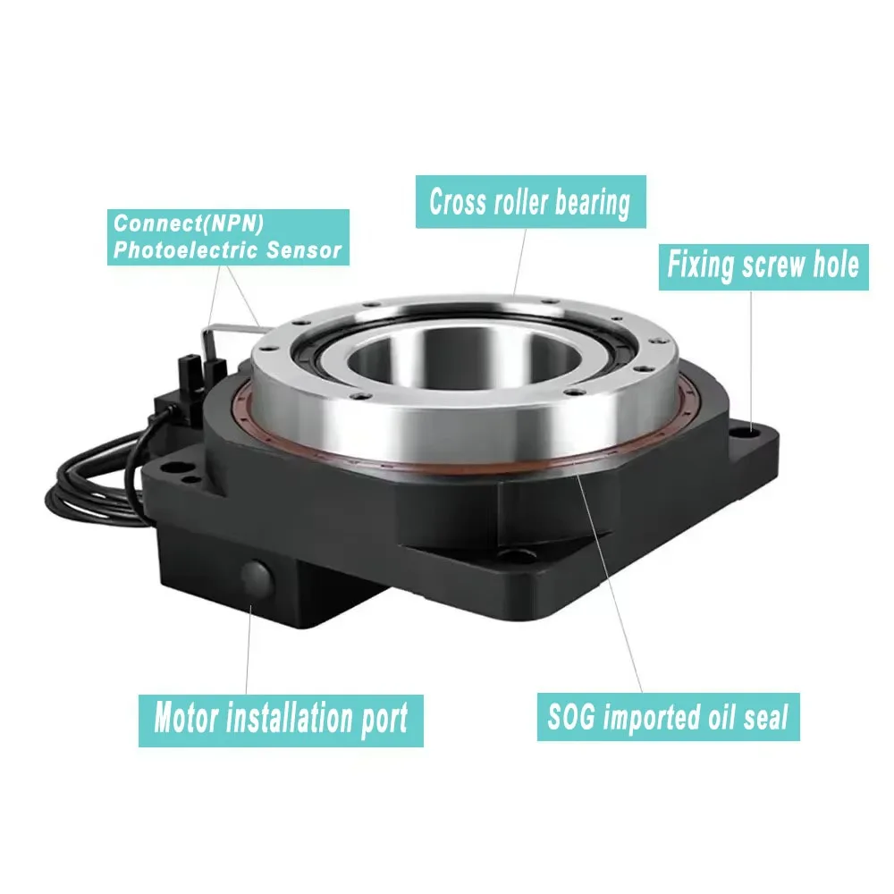 Heavy Duty Hollow Rotary Table 60 280mm360CNC Indexing Platform High Torque 0.01Precision for Circular Cutting Laser Engraving