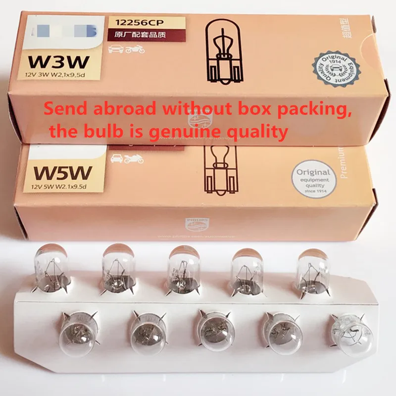 10 pcs T10 W3W W5WColor blanco194 501 bombilla halógena lado cuñas coche fuente de luz lámpara de instrumento