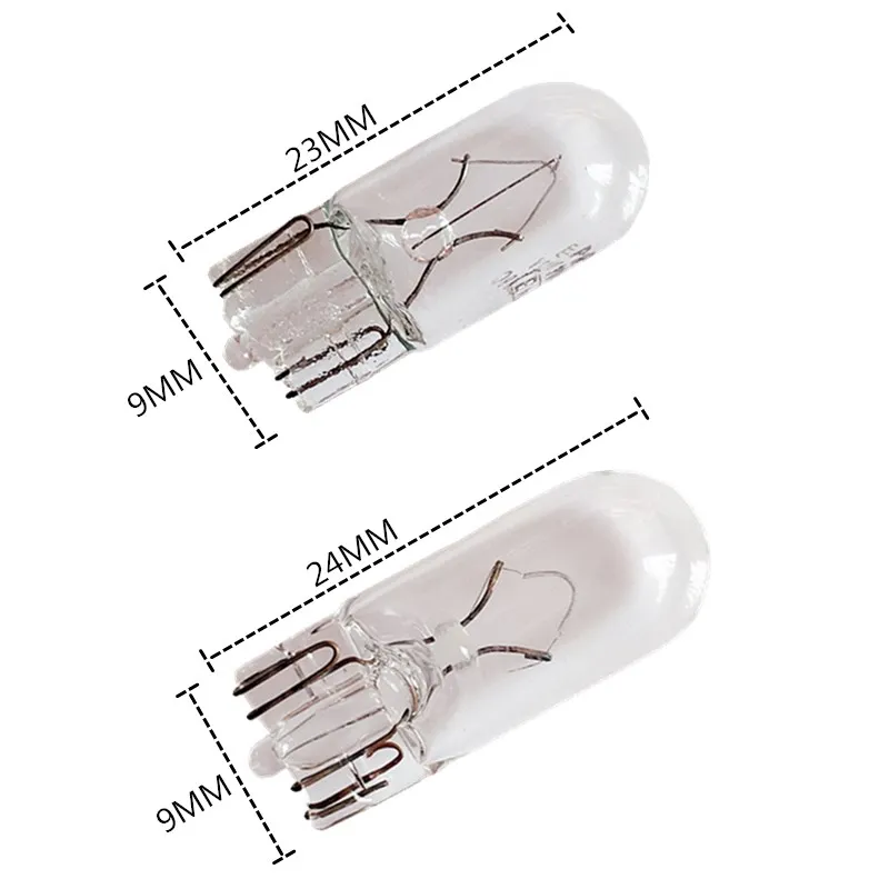 10 pcs T10 W3W W5WColor blanco194 501 bombilla halógena lado cuñas coche fuente de luz lámpara de instrumento