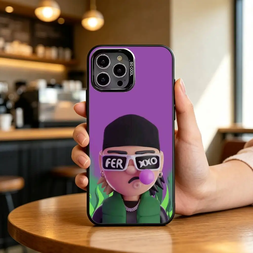 F-Feid F-Ferxxo SIXDO Singer  Black Candy silver phone case Phone Case For iPhone17,16,15,14,13,12,11 Plus,Pro Max