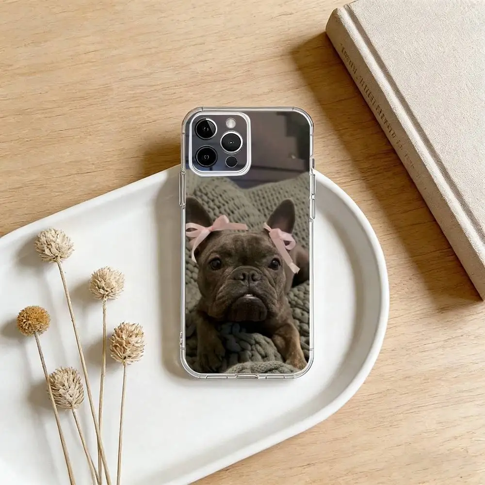F-Frenchies French Bulldog Dog   Phone Case For iPhone 17 16 15 14 13 12 11 Mini Pro Max Plus Transparent Cover