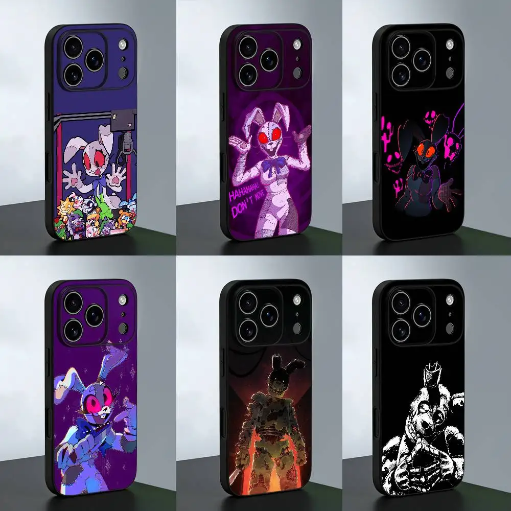 For F-FnafS S-Springtrap V-Vanny Phone Case For iPhone 14 16 12 15 13 17 11 E Plus Air Mini Pro Max Black Custom Cover